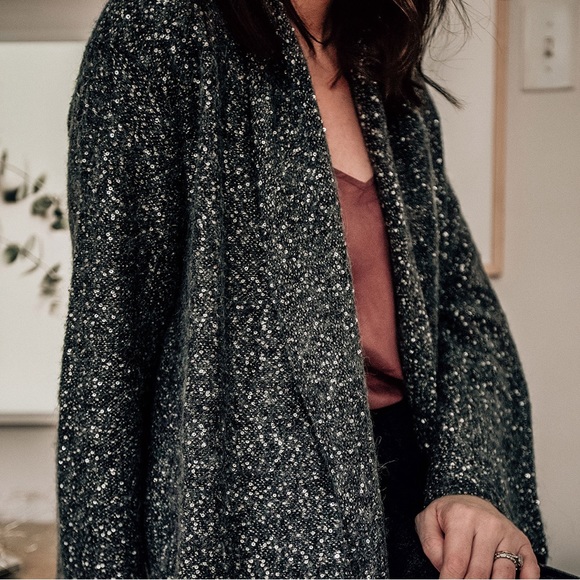 Garnet Hill Shawl-Collar Sequined Duster size Small - Picture 4 of 4